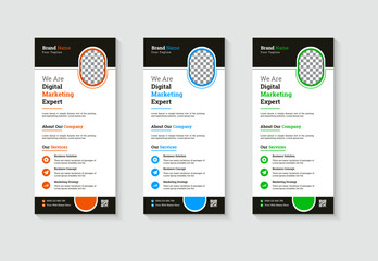 Modern and Creative business dl flyer or rack card design template 