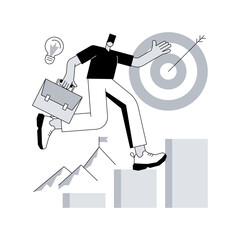 Business ambition abstract concept vector illustration.