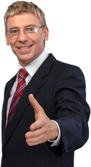 Businessman extending his hand for a handshake