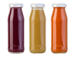 set of juice bottles