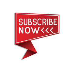 Subscribe button label on white background. vector illustration