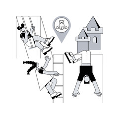 Playroom for kids abstract concept vector illustration.