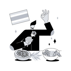 Thai cuisine abstract concept vector illustration.