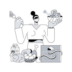 Keep a healthy diet abstract concept vector illustration.