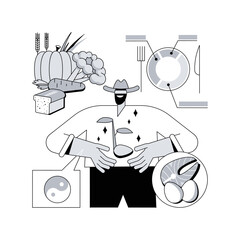 Macrobiotic diet abstract concept vector illustration.