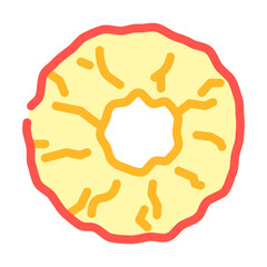 apple dried fruit color icon vector illustration