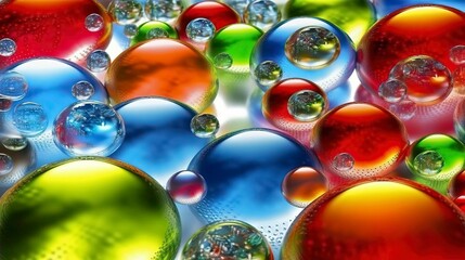 Abstract water bubble drop color background graphic design. Genarative AI