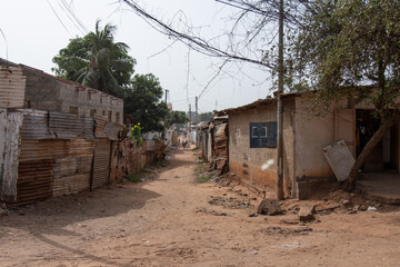 Poor negro village in Africa.