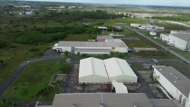 camacari, bahia, brazil - april 13, 2023: aerial view of the Ford factory in Camacari. The unit ended its operations in 2021.