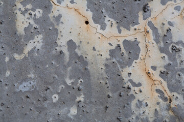 concrete wall texture. Rusted steel plate. Abandoned house, ruins. Metal. Background material. Stone, rock, etc…