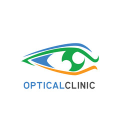 eye clinic / ophthalmic clinic / ophthalmology / optometrist logo with text space for your slogan / tagline, vector illustration