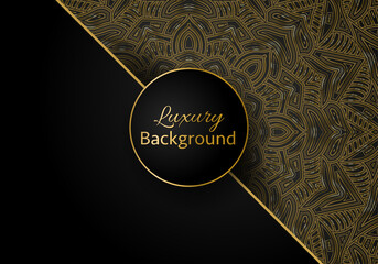 Luxury ornamental mandala design background in gold color vector. Vector islamic background