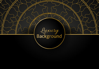 Luxury ornamental mandala design background in gold color vector. Vector islamic background