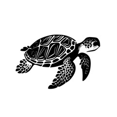 Fototapeta premium Sea Turtle - Minimalist and Flat Logo - Vector illustration