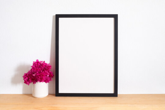 blank frame picture on table