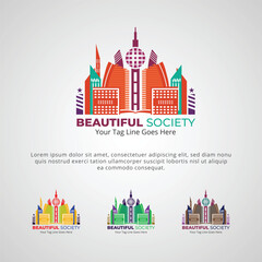 Fototapeta premium Real Estate Beautiful Society Brand Company Logo Design Template
