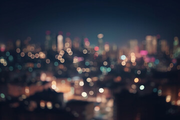 Blur background with city light, ai generative - obrazy, fototapety, plakaty
