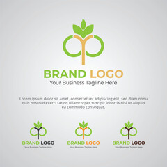 Eco Green Logo Brand Company Design Template