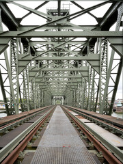 Former railway bridge De Hef in Rotterdam (portrait)