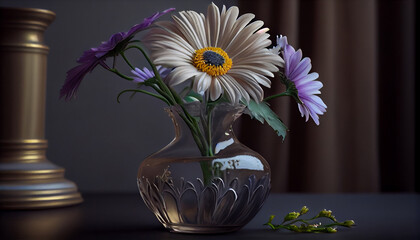 Flowers in vase on the table