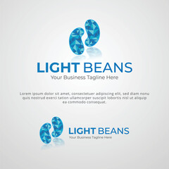 Digital Light Beans Brand Company Logo Design Template
