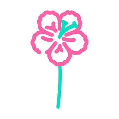 azalea blossom spring color icon vector illustration