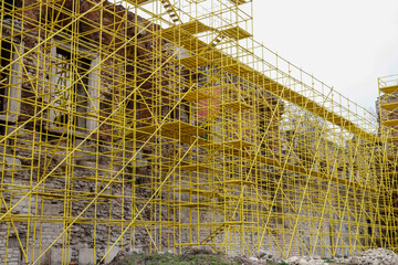 Restoration of a medieval palace. The Byzantine work in Istanbul is being restored again.