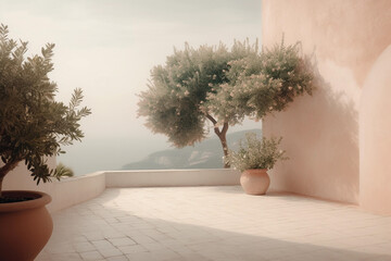 Generative Art of Mediterranean Inspired Background, Minimal Boho Aesthetics,  12000W x 8000H Pixels JPG image at 300DPI
