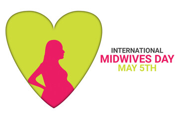 International Midwives Day. May 5Th. Holiday concept. Template for background, banner, card, poster with text inscription.  illustration.