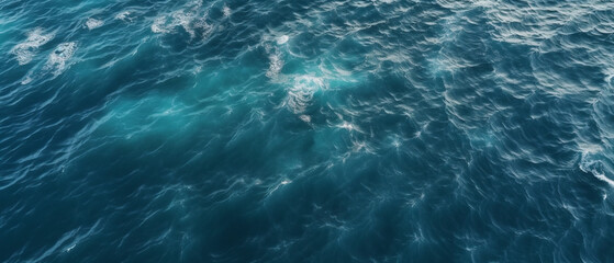 Experience the beauty of an aerial view of ocean waters showcased in a textured board background. A scenic illustration capturing the texture and expanse of the sea  Created using generative AI tools 