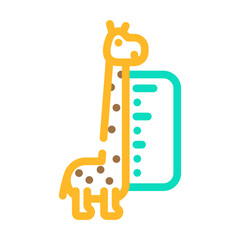 height chart kid bedroom color icon vector illustration