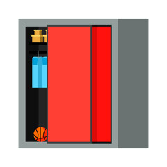 Flat Wardrobe Illustration