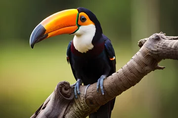 Afwasbaar Fotobehang Toekan toucan in the park