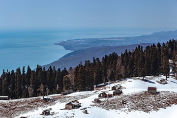 winter landscape in the mountains