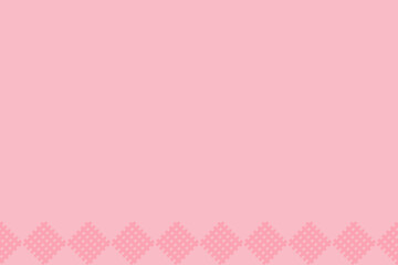 Minimal cute pink background seamless border vector illustration