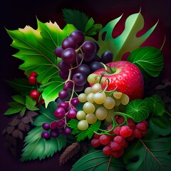 grapes and berries