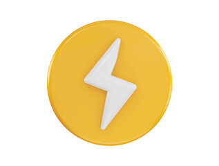 electricity icon 3d rendering vector illustration
