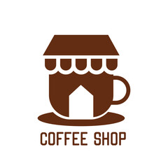 Coffee shop logos isolated on white background, vector illustration