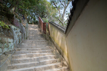 Fototapeta na wymiar 日本の古い街の階段