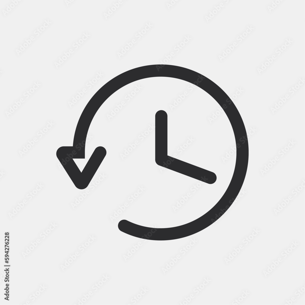 Poster timeless design captured in a clock with arrow circle icon. vector illustration for a versatile and 