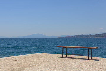 beautiful  chill view on the sea on sunny day