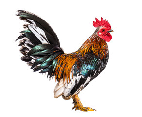 Side view of a Serama rooster, chicken