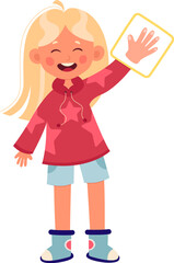 Girl Showing Sense Of Touch