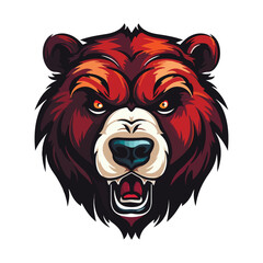 Modern professional grizzly bear emblem logo for a sport team