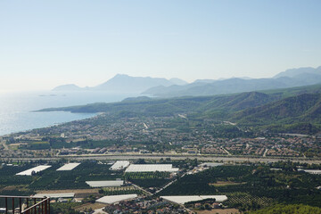  The view from Calis mountain, the mountain between Kemer and Camyva, Turkey 