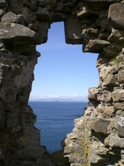 view from the window of the castle (isle of skye)