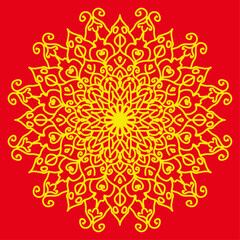 Mandala Coloring book Page design. Simple Mandala coloring design for beginners, seniors and children. Mehndi flower pattern for Henna drawing and tattoo. Decorative ornament in ethnic oriental style.