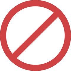 Don't Sign, Do Not Notice, Stop Block Anti Ban Red Symbol Flat Design Isolated