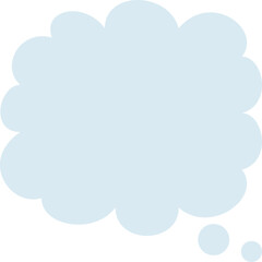 Text Box Bubble Cloud Pop Up Thinking Dreaming Story Comic Cartoon Flat Design Isolated