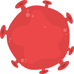 Cell Blood Virus Plasma Micro Biology Human Person Element Flat Design Isolated